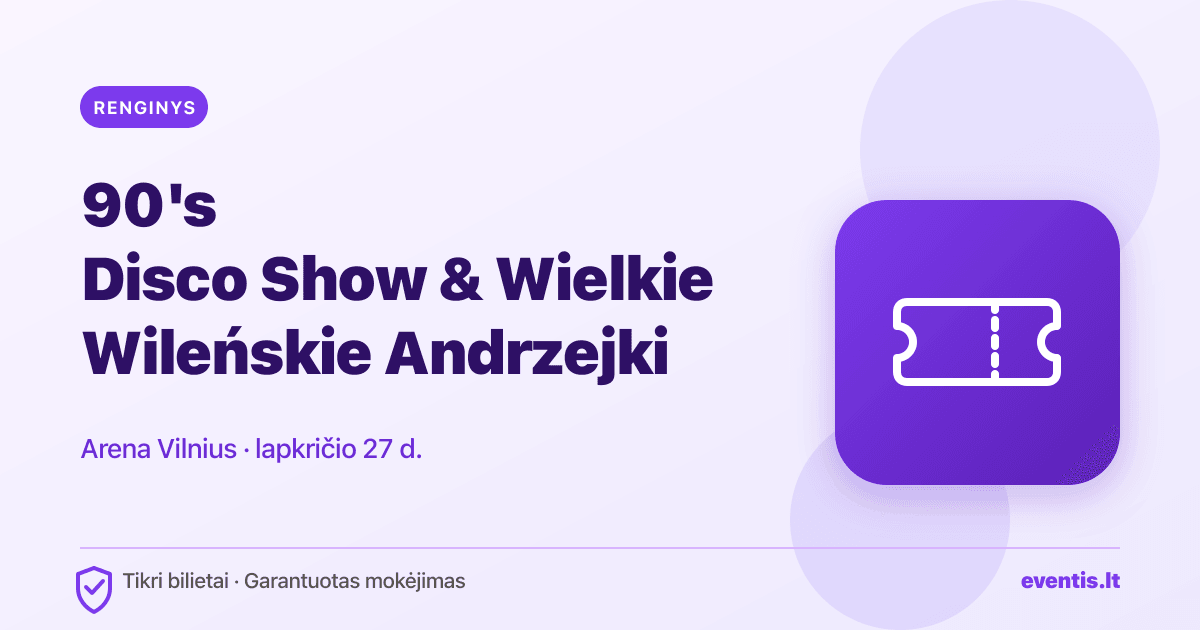 90's DISCO SHOW bilietai: lapkričio 27 d., Vilnius