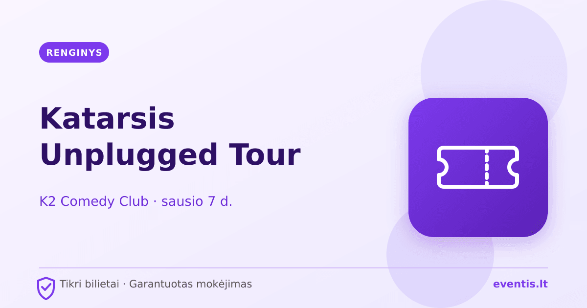 Katarsis Unplugged Tour bilietai: sausio 7 d., Vilnius